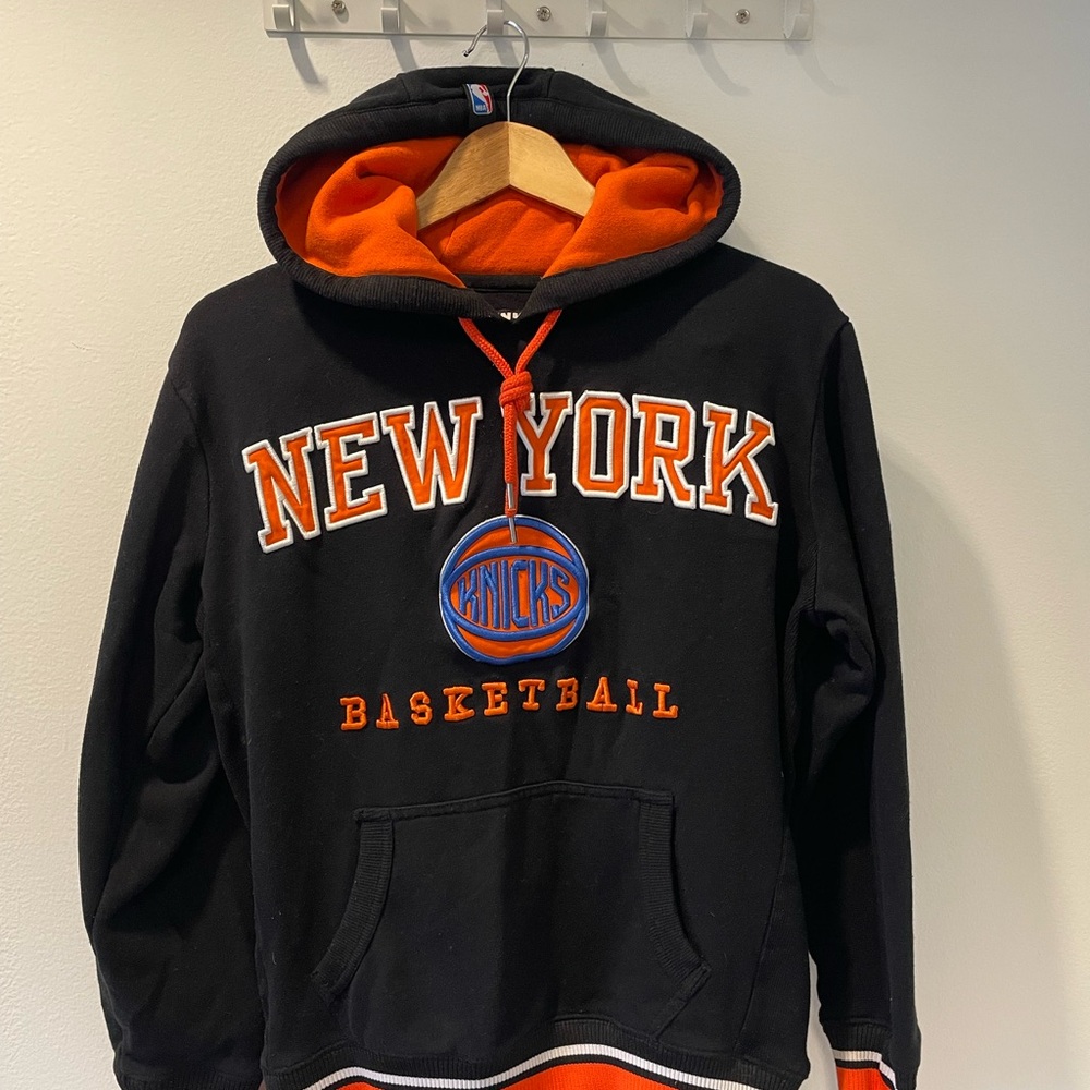 New York Knicks NBA Black and Orange Hoodie